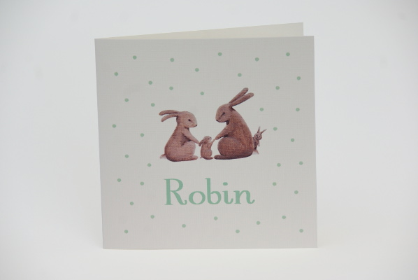 geboortekaartje robin lichtgroen